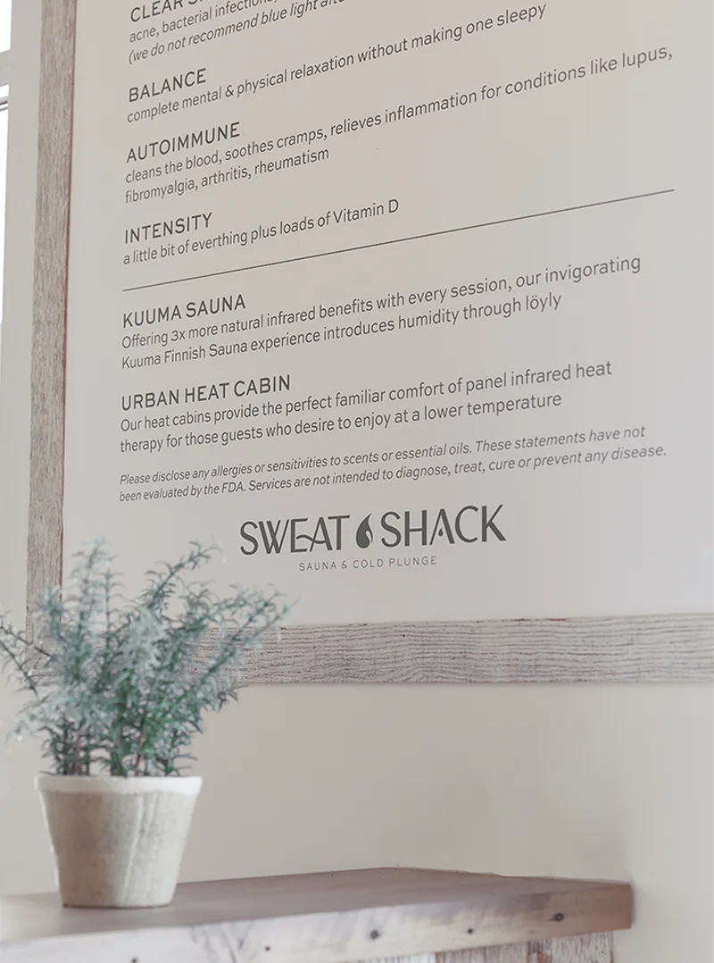 about_the_Sweat_Shack_sauna_and_cold_plunge_chromotherapy_aromatherapy